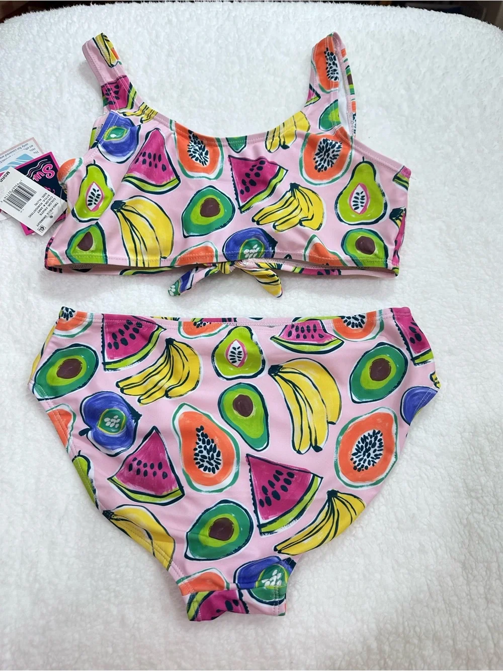 Girl’s Colorful Fruit Print Bikini Set